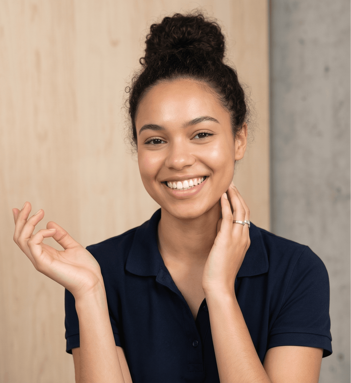 Woman looking refreshed in the morning