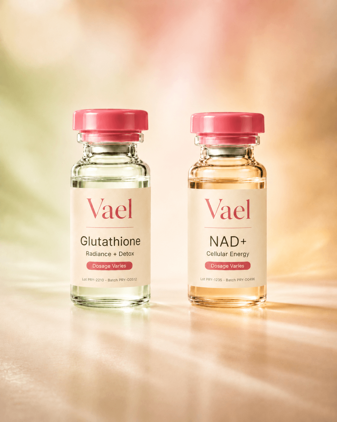 The Vitality Stack: NAD+ + Glutathione vials